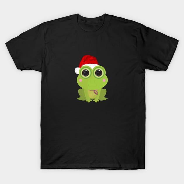 Christmas Frog T-Shirt by adamzworld